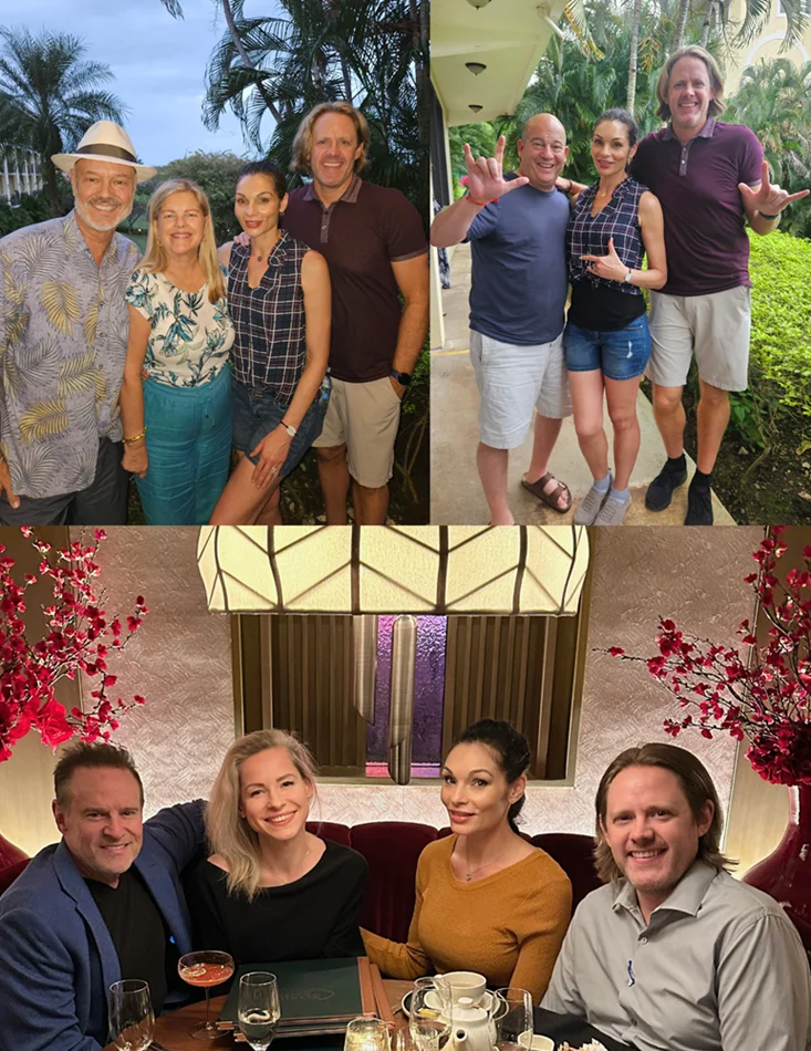 Collage of Makayla Léone with friends at events and dinners
