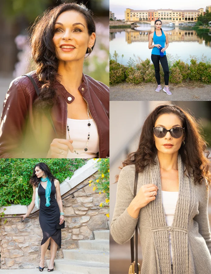 Modeling collage: lifestyle portraits of Makayla Léone outdoors