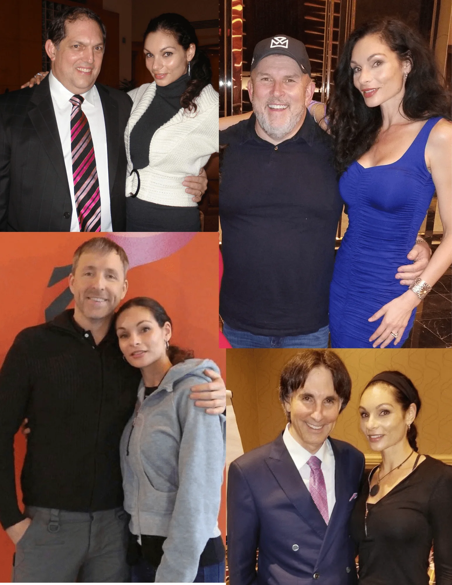 Collage of Makayla Léone with friends at events