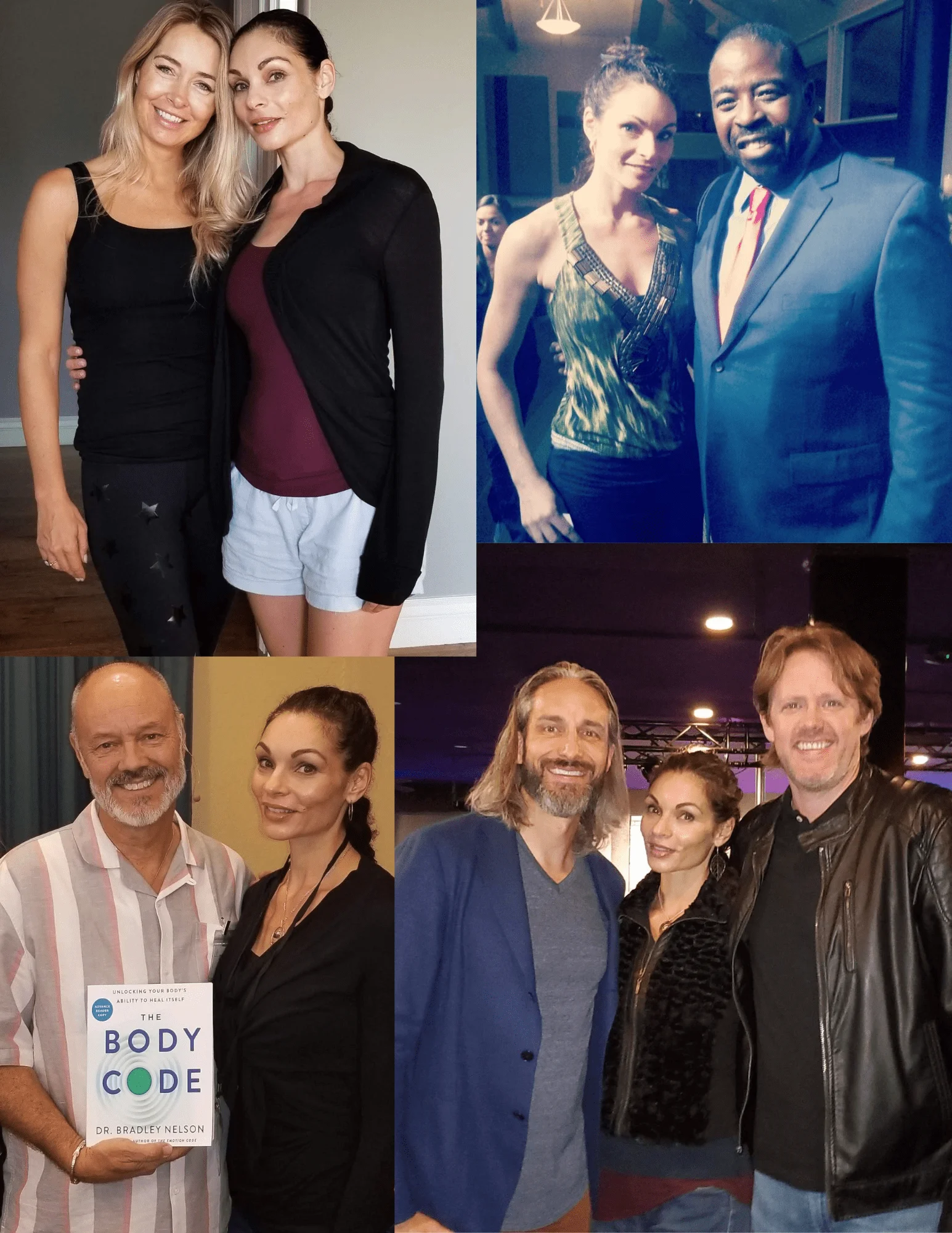 Collage of Makayla Léone with friends and colleagues at events