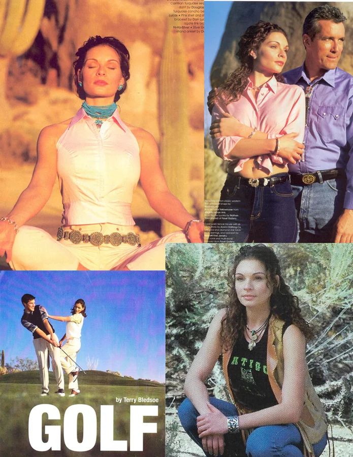 Modeling collage: Arizona lifestyle and golf advertisements